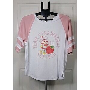 Strawberry Shortcake T-shirt, Womens Size 1X, Pink/White